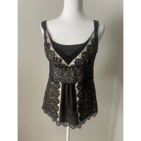 Ann Taylor Tops - Ann Taylor S Women‎ 0 Black Lace Baby Doll Cami Y2k Whimsigoth Dark Fairy